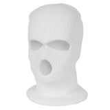 Maxbell 2/3-Hole Knitted Full Face Cover Ski Mask Winter Beanie Hat white