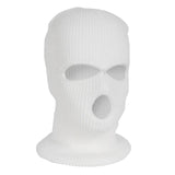 Maxbell 2/3-Hole Knitted Full Face Cover Ski Mask Winter Beanie Hat white