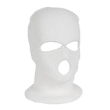 Maxbell 2/3-Hole Knitted Full Face Cover Ski Mask Winter Beanie Hat white