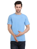 Maxbell Solid Men T Shirt Light Blue