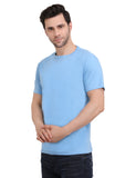 Maxbell Solid Men T Shirt Light Blue