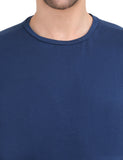 Maxbell Solid Men T Shirt Dark Blue