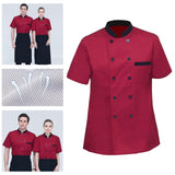 Maxbell Work Uniform Breathable Sweat Absorption Universal for Cooking Chef Waiter