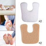 Maxbell 2x U Shaped Felt Callus Pads Reduce Foot Pain Comfortable  White