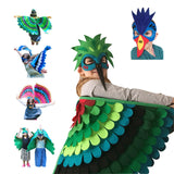 Maxbell Adjustable Kids Wing Mask Set Costume Fancy Dress Child for Party Christmas Style A