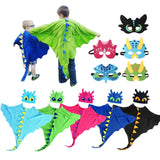 Maxbell Dragon Costume Cloak for Dinosaur Dress up Toys Birthday Party blue