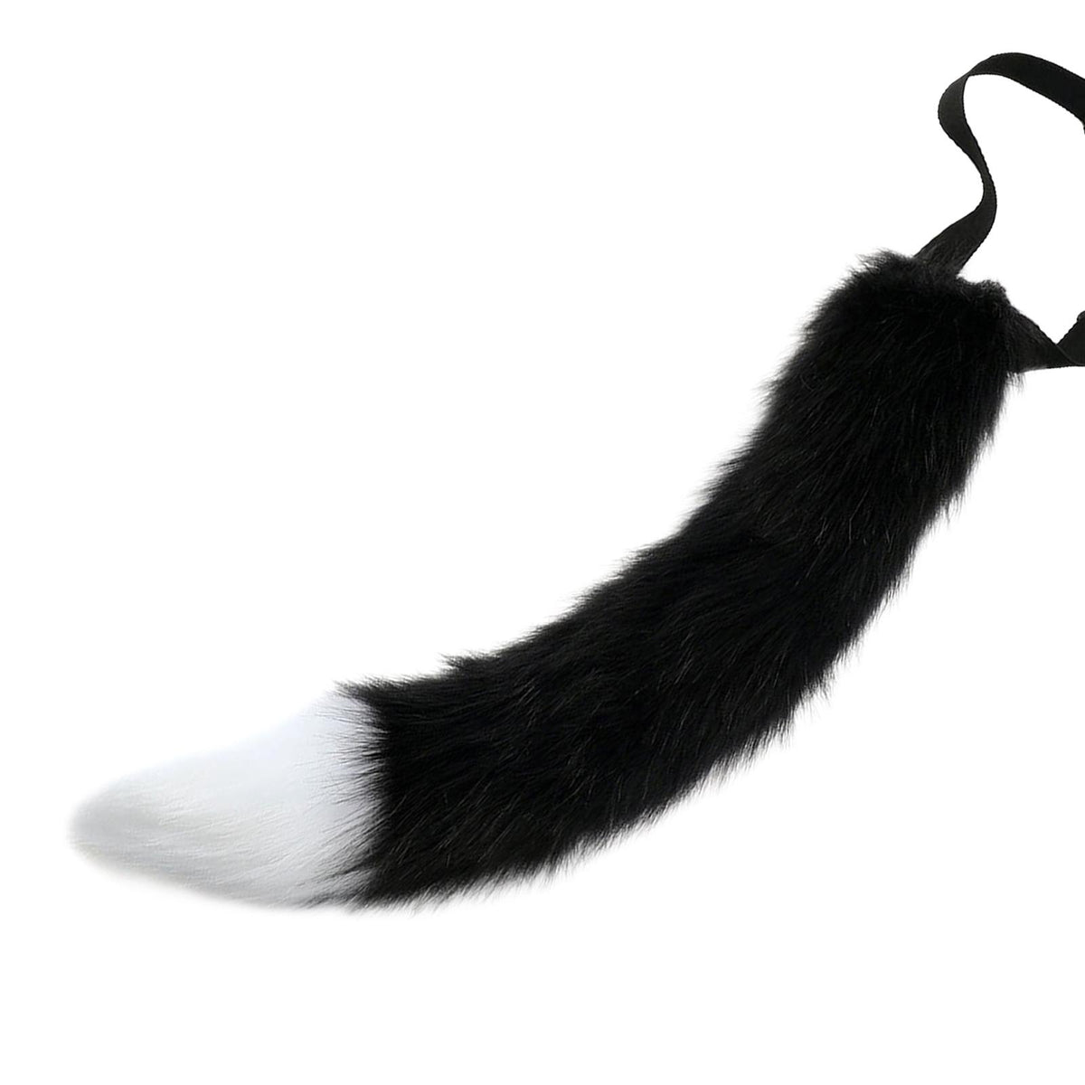 Maxbell Fox Ears Tail Cosplay Props Hair Clips Attractive for Halloween Black White