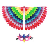 Maxbell Adjustable Kids Wing Mask Set Costume Fancy Dress Child for Party Christmas Style E