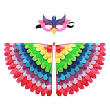 Maxbell Adjustable Kids Wing Mask Set Costume Fancy Dress Child for Party Christmas Style E