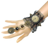 Maxbell Lace Steampunk Bracelet Wristband Rings for Halloween Holiday Decoration