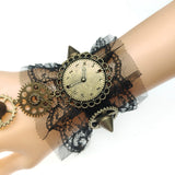 Maxbell Lace Steampunk Bracelet Wristband Rings for Halloween Holiday Decoration