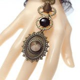 Maxbell Lace Steampunk Bracelet Wristband Rings for Halloween Holiday Decoration