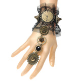 Maxbell Lace Steampunk Bracelet Wristband Rings for Halloween Holiday Decoration