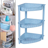 Maxbell Bathroom Storage Rack Free Standing 3 Layer for Office Kitchen blue small