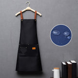 Maxbell Bib Apron Water Oil Stain Resistant for Cooking Kitchen Chef Apron Black