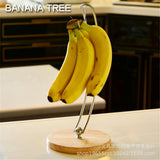 Maxbell Banana Hanger Grapes Hanger for Countertop Kitchen Decoration Silver