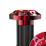 Maxbell 2Pcs Motorcycle Handle Bar End Grips Plug Caps CNC Aluminum Alloy  Red