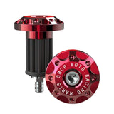 Maxbell 2Pcs Motorcycle Handle Bar End Grips Plug Caps CNC Aluminum Alloy  Red