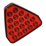 Maxbell LED Flash Light Triangle Blinking Lamp Durable for Van Caravan Red Shell