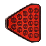 Maxbell LED Flash Light Triangle Blinking Lamp Durable for Van Caravan Red Shell