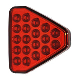 Maxbell LED Flash Light Triangle Blinking Lamp Durable for Van Caravan Red Shell