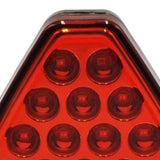 Maxbell LED Flash Light Triangle Blinking Lamp Durable for Van Caravan Red Shell