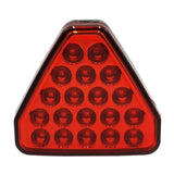 Maxbell LED Flash Light Triangle Blinking Lamp Durable for Van Caravan Red Shell