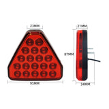 Maxbell LED Flash Light Triangle Blinking Lamp Durable for Van Caravan Red Shell