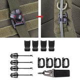 Maxbell 13x Tactical Gear Clip Bottel Carriers Tube Clip for Outdoor Activity Hiking Black