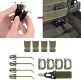 Maxbell 13x Tactical Gear Clip Bottel Carriers Tube Clip for Outdoor Activity Hiking Green