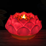 Maxbell Elegant LED Lotus Light Home Office Buddhist Wishing Light Meditation Light