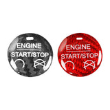 Maxbell Carbon Fiber Engine Start Stop Push Button Cover for Ford Mustang Black
