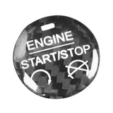 Maxbell Carbon Fiber Engine Start Stop Push Button Cover for Ford Mustang Black