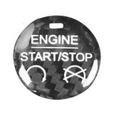 Maxbell Carbon Fiber Engine Start Stop Push Button Cover for Ford Mustang Black