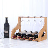 Maxbell Wood Countertop Wine Rack Freestanding Display Shelve for Cabinet Hotel Club