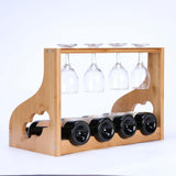 Maxbell Wood Countertop Wine Rack Freestanding Display Shelve for Cabinet Hotel Club