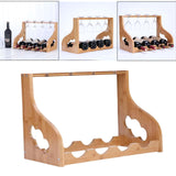 Maxbell Wood Countertop Wine Rack Freestanding Display Shelve for Cabinet Hotel Club