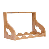 Maxbell Wood Countertop Wine Rack Freestanding Display Shelve for Cabinet Hotel Club