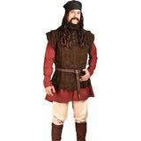 Maxbell Pirate Costume Costumes Vest Outfit for Masquerade Ball Outdoor Activity Men L Black