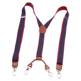 Maxbell Mens Suspenders Adjustable Heavy Duty Elastic Straps Y Back Braces Blue