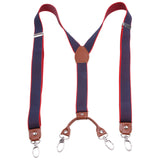 Maxbell Mens Suspenders Adjustable Heavy Duty Elastic Straps Y Back Braces Blue