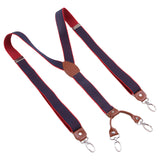 Maxbell Mens Suspenders Adjustable Heavy Duty Elastic Straps Y Back Braces Blue