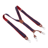 Maxbell Mens Suspenders Adjustable Heavy Duty Elastic Straps Y Back Braces Blue