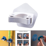 Maxbell Mop Clip Hole Free Installation ABS Durable Firmly for Wall Bathroom Kitchen Pentagram White