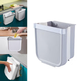 Maxbell Wall Mounted Trash Can Rectangular Waste Basket Dustbin Small for Cabinet Gray Large