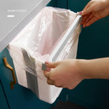 Maxbell Wall Mounted Trash Can Rectangular Waste Basket Dustbin Small for Cabinet White Small