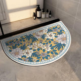 Maxbell Super Absorbent Baroque Print Bath Mat Toilet Covers for Door Entrance Style D