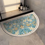 Maxbell Super Absorbent Baroque Print Bath Mat Toilet Covers for Door Entrance Style B