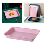 Maxbell Kitchen Dinner Tray BPA Free Reusable Serving Tray for Parties Snack Kitchen Pink