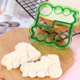 Maxbell Multi Colors Sandwich Cutter Set Baking Maker DIY for Kindergarten Home  5pcs